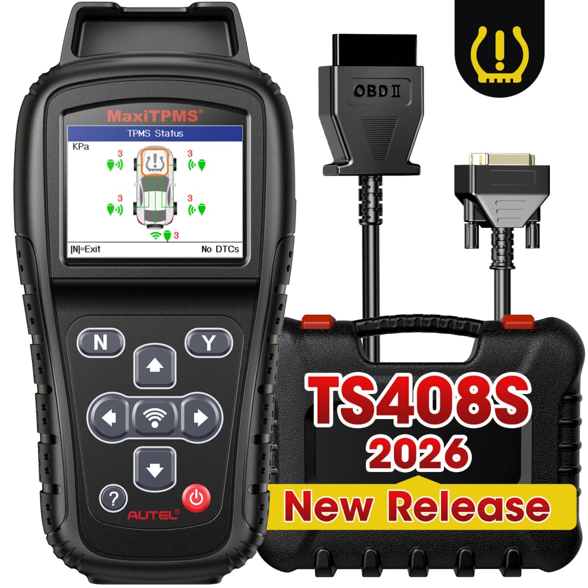 Autel MaxiTPMS TS408S Tire Pressure Sensor Program TPMS Relearn Diagnostic Tool Activate Relearn 99% Sensors