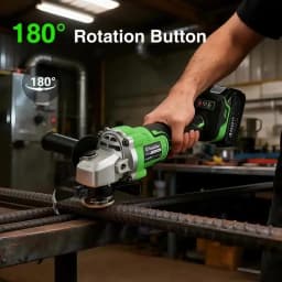TaskStar 21V Cordless Angle Grinder 115mm 10000RPM 4.0Ah Battery Brushless Electric Polishing Cutting For Makita 18V Battery Pin