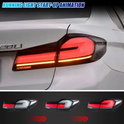 LED Tail Lights for BMW G30 F90 M5 5-Series 2017-2020 Pre-LCI Sequential Turn Signal Blue Start-up Animation Rear Lamps Assembly