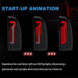 LED Tail Lights for Toyota Tacoma 2005-2015 Startup Animation Taillight Assembly Dynamic Turn Signal Lights Brake Reverse Light