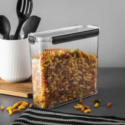 20.5 Cup Clear Ribbed Pantry Storage Container