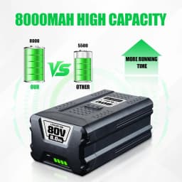VANON GBA80200 8.0Ah 1/2/4Pack Lithium Battery 80V Replace for Greenworks GBA8050 GBA80400 GBA8050 Power Tools Battery pin