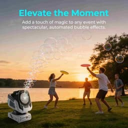 BELEMAR Upgraded Bubble Machine with Remote Control, Automatic Rotation & RGB Lights, 1800mAh Rechargeable Battery, Type-C Charge, Bubble Maker for Kids, Weddings, Birthday Parties, Outdoor Activities