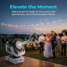 BELEMAR Upgraded Bubble Machine with Remote Control, Automatic Rotation & RGB Lights, 1800mAh Rechargeable Battery, Type-C Charge, Bubble Maker for Kids, Weddings, Birthday Parties, Outdoor Activities