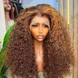 Ombre Highlight Bob Wigs Human Hair 4/27 Highlight Glueless Wig Deep Wave Curly Honey Blonde Lace Front Bob Wigs Ready To Wear