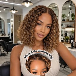 Ombre Highlight Bob Wigs Human Hair 4/27 Highlight Glueless Wig Deep Wave Curly Honey Blonde Lace Front Bob Wigs Ready To Wear
