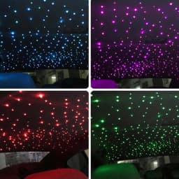 RGBW 1/2/4/6/8 Split Machine 2400x Household Car Roof Starry Sky Light Kit Roof Fiber Optic Ceiling