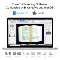 VIISAN S21 CaptureA2 27MP High Resolution HD Camera Book Document Scanner Auto Flatte Height Multi Language OCR Windows Macos
