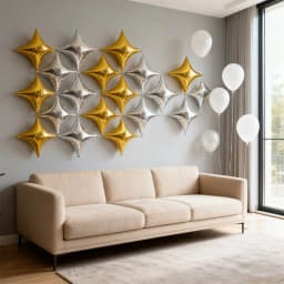 30pcs Gold Silver Foil Star Balloons Set 26inch 10inch Shiny Polyester Four Pointed Star Foil Balloons Strong Atmosphere Party Decorations For Birthdays Weddings Christmas New Year Holiday Celebration Supplies Christmas Essentials