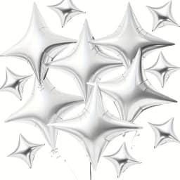 30pcs Gold Silver Foil Star Balloons Set 26inch 10inch Shiny Polyester Four Pointed Star Foil Balloons Strong Atmosphere Party Decorations For Birthdays Weddings Christmas New Year Holiday Celebration Supplies Christmas Essentials