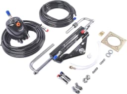 AP03 Hydraulic Outboard Steering System Kit 150HP 2x24ft Hose 6.9mpa/1000psi for Single-Engine Boats
