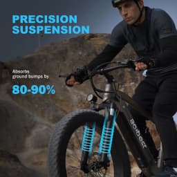 ActBest Ranger Electric Bike for Adults, 26"×4.0" Fat Tire Electric Mountain Bike, Peak 1300W 48V 13Ah, 28MPH 65 Miles Electric Bicycle, 7-Speed, with Free Bike Lock & Mirror