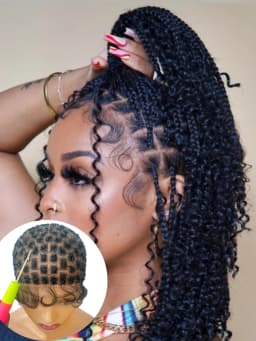 Premium Nylon Wig Cap for Women ,DIY Weaving,Breathable & Comfortable,Double Full Lace Crochet Wig Cap with Baby Hair