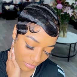 Finger Wave Wig Brazilian Short Pixie Cut Wig Human Hair Wigs Really Cute Finger Waves Hairstyles For Women Full Machine Made Wi