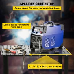 SucceBuy Welding Table 36" x 24" 800LBS Capacity Welding Workbench Table Heavy-Duty Work Bench for Welding Assembly Repair Works