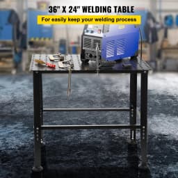 SucceBuy Welding Table 36" x 24" 800LBS Capacity Welding Workbench Table Heavy-Duty Work Bench for Welding Assembly Repair Works