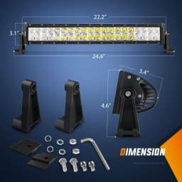 Nilight 22" LED Light Bar Flood Spot Combo Work Light Driving Lights Fog Lamp Offroad Lighting for SUV Ute ATV Truck 4x4 Boat