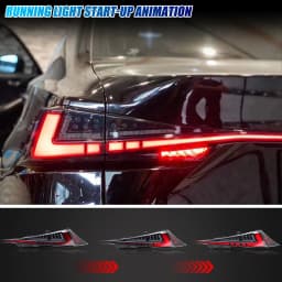 LED Tail Lights for Lexus IS250 IS350 IS200t IS300 IS III 3IS 2014-2020 Sequential Turn Signal Clear Rear Trunk Lamps Assembly
