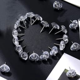 50/100PCS Transparent Love Heart Push Pins Thumbtacks Peach Heart L-beam Nails Painting Push Pins Wood Paneling Wall Push Pins