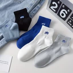 5 Pairs Men's Spring/Summer Ankle Socks, Solid Color Low-Cut Socks, Breathable & Sweat-Absorbing Sports & Leisure Socks 