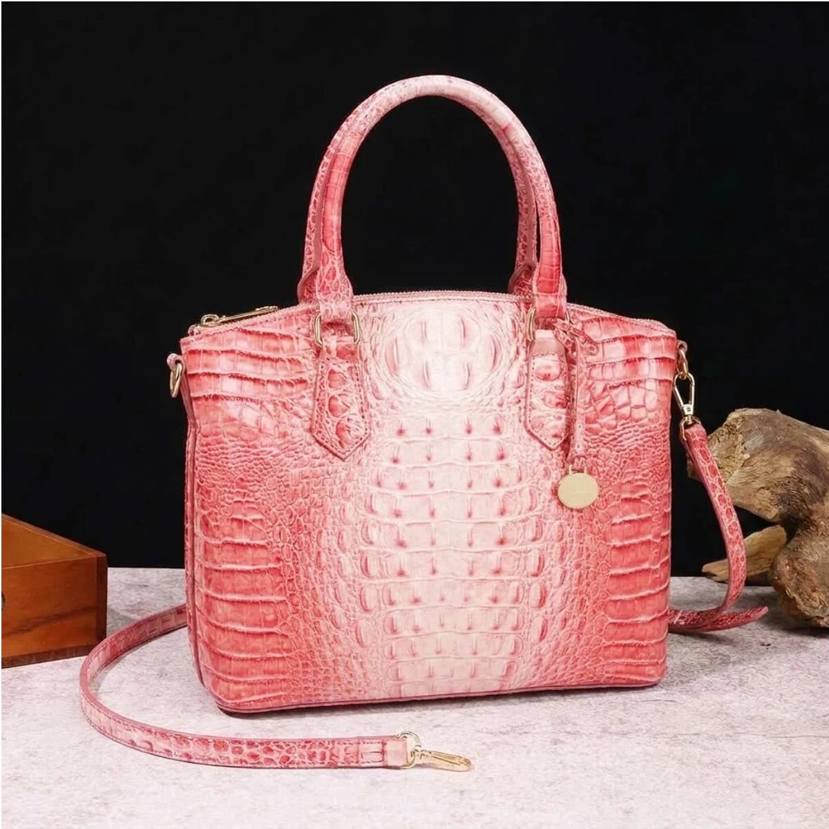 Embossed Dome Tote Bag for Women Convertible Top Handle Shoulder Bag with Detachable Strap Zipper Closure Lightweight Portable Daily Purse Ideal for Outdoor Hiking Camping Travel Weekend Getaway Daily Commute Casual Outing and Multi Occasion Daily Use