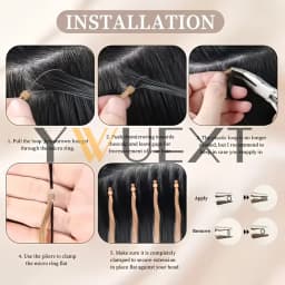 Shipping from the USA Micro Loop Ring Human Hair Extensions 12"-20" Natural Straight Black Brown Blonde Link Hair 50pcs Micro Beads Extensions 30g/pack for Women