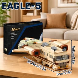 Space Balls Eagle 5 Building Blocks Set - Nostalgic Movie RV Collection Model with Rich Interior Details, Openable Doors - Perfect Birthday & Valentine's Day Gift for Fans & Adults, 667Pcs