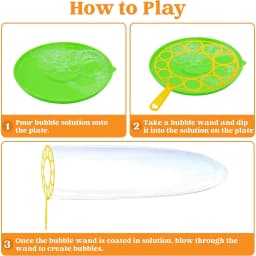 JOYFY 8 Pieces Large Bubble Wands Giant Bubble Toys Set with Loose Tray for Kids Summer Outdoor Activity Party Favors