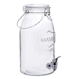 Clear Glass Mason Sun Tea Beverage Dispenser Jar