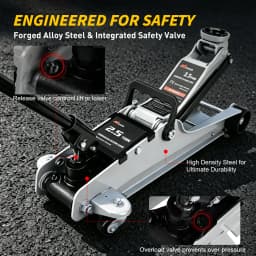 Nilight 2.5 Ton Floor Jack, Low Profile Hydraulic Trolley Car Jack With 360° Swivel Lifting Arm, Heavy Duty Steel Service Jack