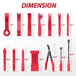 Nilight 200Pcs Trim Removal Tool, Auto Push Pin Bumper Retainer Clip Set Fastener Terminal Remover Adhesive Cable Clips Round Handle Crowbar Kit Car Panel Radio Auto Clip Pliers