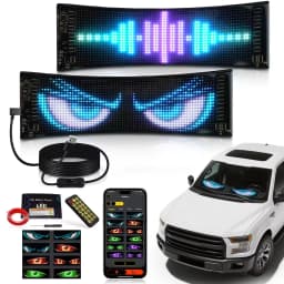 Dynamic “Magic Eye” LED Panels, Programmable and Controllable via a Bluetooth App, Are Ideal for Decorating the Front and Rear Windshields of Cars and Make the Perfect Gift for Men.