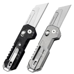 TGZUO Titanium Folding Utility Knife, EDC Pocket Knife with Clipk, Lightweight Box Cutter W/10PCS Razor Blades Outdoor Cutter