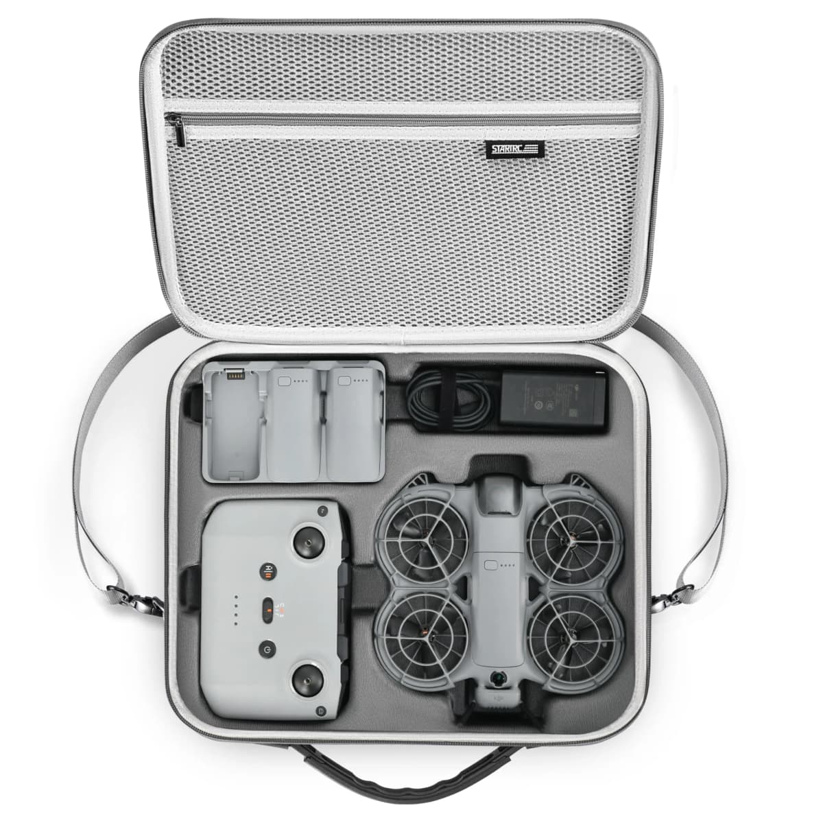 STARTRC Carrying Case for DJI Neo 2 Accessories, Portable PU Protective Shoulder Bag for DJI Neo 2 Fly More Combo, Compatible with RC-N3/RC-N Remote Controller