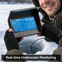 HD Underwater Fishing Camera 4.3 Inch LCD Monitor with Night Vision Lights Portable Ice Fishing Camera for Winter Fishing