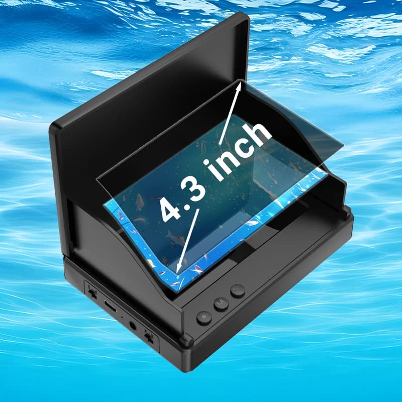 HD Underwater Fishing Camera 4.3 Inch LCD Monitor with Night Vision Lights Portable Ice Fishing Camera for Winter Fishing