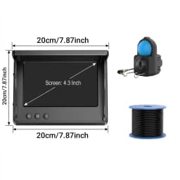 HD Underwater Fishing Camera 4.3 Inch LCD Monitor with Night Vision Lights Portable Ice Fishing Camera for Winter Fishing