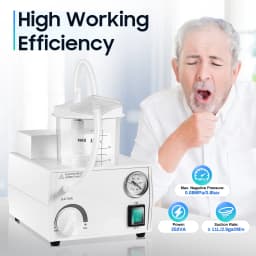 1000ML 250VA 110V Electric Suction Machine, Portable Suction Machine for Home Use Suction Rate 2.9 Gallons/Min US Plug