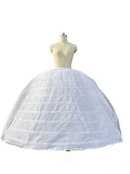 2026 New Hot 10 Hoops One Layer Of Mesh Big White Petticoat Super Fluffy Crinoline Slip Underskirt For Wedding Dress Bridal Gown In Stock