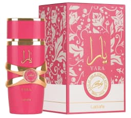 YARA LATTAFA Yara Candy Eau De Parfum 100ML With Original Gift Box Long Lasting Sweet Candy Floral Vanilla Fragrance Women Perfume Glossy Hot Pink Gold Luxury Bottle Romantic Scent Dating Wedding Gift for Ladies