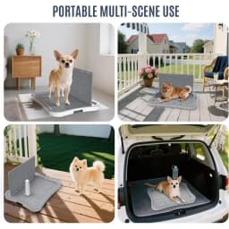 Leak-Proof Puppy Pee Pad Holder and Training Station (Including Training Tray) - Heavy-Duty Indoor Canine Toilet System, Easy-to-Clean Wall-Mounted Bracket (20.1x15.4 inches), Suitable for Puppy and Adult Dog Toilet Training, Compatible with All Types
