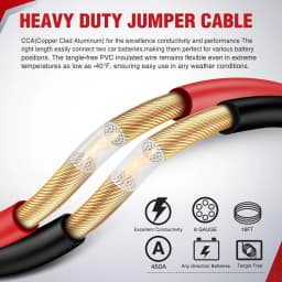 Nilight Jumper Cables for Car Battery 6 Gauge 16 FT Booster Cable Heavy Duty 450 A CCA with Carrying Bag Jump Start Emergency Kit Pickup Vans SUV Sedan Motorcycle