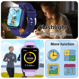 A Smartwatch Featuring A Front-Facing Camera, Multiple Engaging Educational Games,Weather Forecasts, Alarms, Suitable for Both Boys and Girls for Everyday Use and School, Making It A Comforting Option for Parents