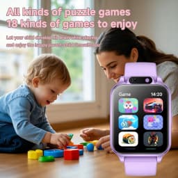 A Smartwatch Featuring A Front-Facing Camera, Multiple Engaging Educational Games,Weather Forecasts, Alarms, Suitable for Both Boys and Girls for Everyday Use and School, Making It A Comforting Option for Parents
