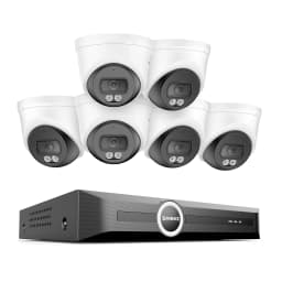 SANNCE 8MP PoE Security Camera Outdoor, 8CH NVR with 2.8mm 4K Home Surveillance Cameras, H.265 Two-Way Audio, AI Human Vehicle Detection, 128° Dual Light Night Vision CCTV Surveillance Camera ONVIF