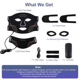 Face Neck Silicone LED Mask 7 Colors LED Light Photon Red Light Therapy Flexible Soft Mask Skin Tighten Repair Skin Facial Mask