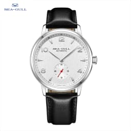 Seagull 6184 Men's Automatic Watch Blue Sapphire Glass 5ATM Waterproof Ultra-Thin Leather Strap Minimalist Casual Wristwatch