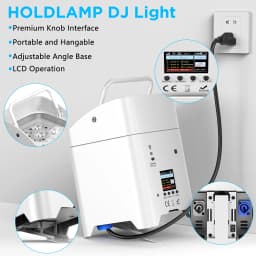 U'King 2PCS RGBWA+UV 6IN1 Battery LED Par Light DMX 512 Wireless Remote Control 6x18W Led Stage Light for Disco DJ Party Concert