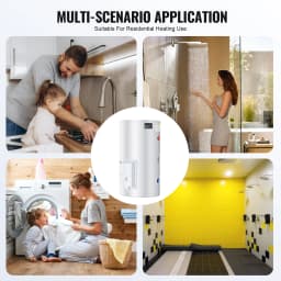 SucceBuy Electric Water Heater 40/70L Tank Instant Hot Water Heater 1.6Kw Tankless Water Heater w/ LED Display Knob Control IPX4