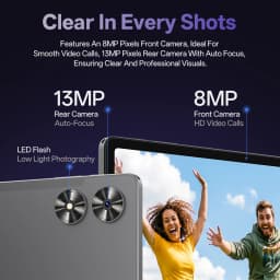 SVITOO Tablet 2026 Android 16 11 Inch 90Hz HD IPS Screen Unisoc T7250 Octa-Core Processor 4GB Physical RAM + 16GB Virtual RAM 128GB ROM 1TB Expandable 8800mAh Battery 2.4GHz 5GHz Dual Band WiFi 5 Bluetooth 5.0 GPS Widevine L1
